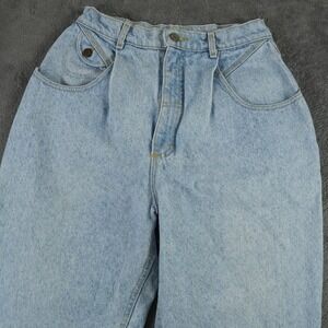Lee Pleated Mom Jeans Women 14 Light Blue High Rise‎ Relaxed Tapered Vintage 90s